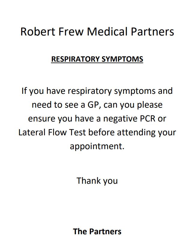Respiratory Symptoms Poster